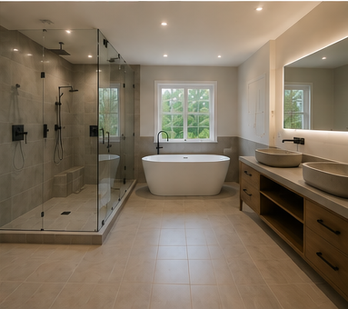 Rosedale Master Bathroom — Spa Retreat